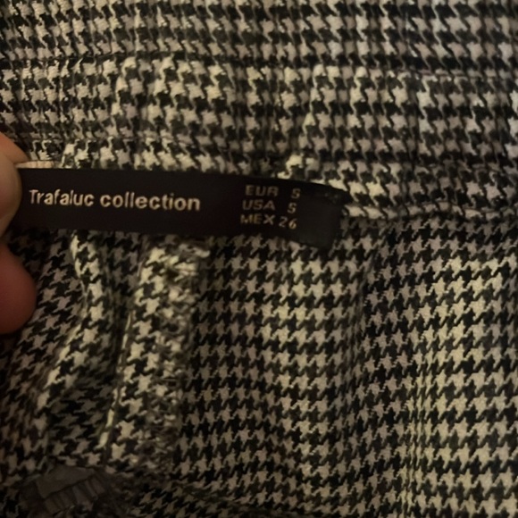 Zara Wide Leg Cropped High Waisted Trousers Business Casual size S - Picture 6 of 6